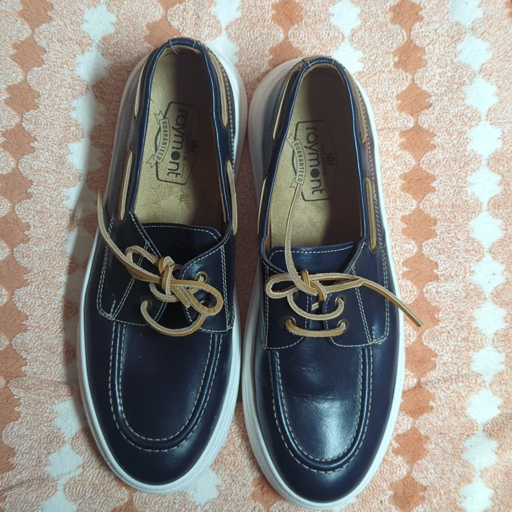 Navy and Tan Leather Men's Shoes